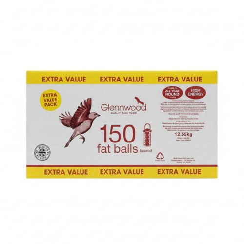 Ark Future Premium Wild Bird Fat Balls – 150 High-Energy All-Year-Round Feed, 12.55kg – Ideal for Garden Birds