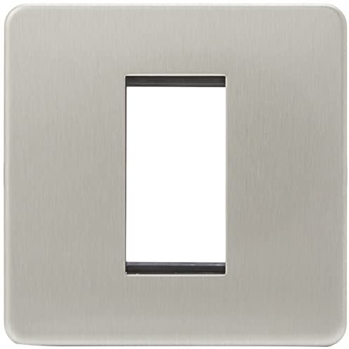 Knightsbridge SF1GBC Screwless Way Switch, Brushed Chrome, Modular 1G