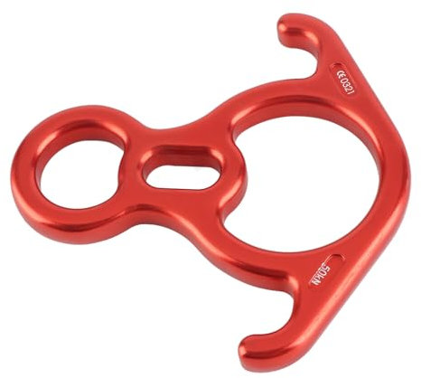 Alomejor Klettern Downhill Rettung Rappel Acht Ring 8 Wort Ring 50KN Rind-Horn-Hoop Abseilgerät Downhill Slow Down Descender Outdoor Klettern