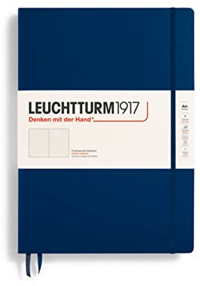 LEUCHTTURM1917 359869 Notizbuch Master Classic (A4+) Hardcover, 233 Nummerierte Seiten, Marine, Dotted