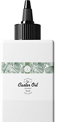 500ml Olio di Ricino Bio, Spremuto a freddo, Puro - Stimola e rafforza la crescita di capelli, barba, ciglia, sopracciglia, unghie, cuticole e pelle - Flacone di plastica vegetale