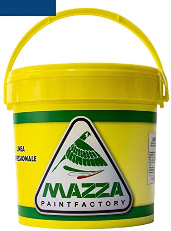 MAZZA Colorificio Pittura per Interni Lavabile Acrilica Lt 5-14 Per Muri Interni Ed Esterni Bianca e Colorata Colorificio (5 Litri, Blu Navy Mz1120/5)