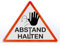 AllesKlaro® - Warnschild Aufsteller - Stop Abstand halten - Dreieck - freistehend aufstellbar - stabile 4mm Alu Verbundplatte (50x40cm)