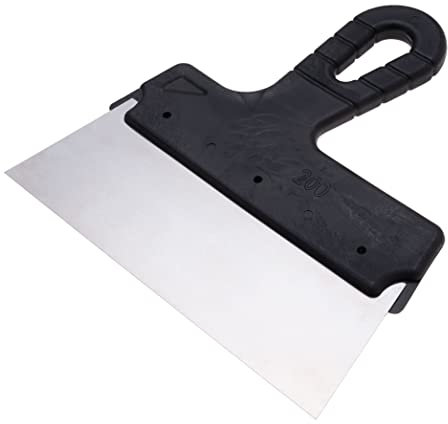 Espátula masilla ancha 150mm, espátula para enlucir, espátula encintar pladur de acero inoxidable, flexible raspador de papel tapiz, Herramienta de eliminación de masilla y pintura (1 pieza)