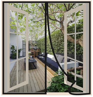 Risareyi Magnet Fliegengitter Fenster 70x120cm, Schwarz Atmungsaktiver Masche Fliegengitter Balkontür Ohne Bohren Moskitonetz Fenster Insektenschutz Tür, Automatische Schließung