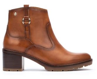 Pikolinos Llanes Botines de Tacón Mujer | en Cuero | Cierre con Cremallera | Tacón Alto | Talla EU 35-42 en Color Marrón