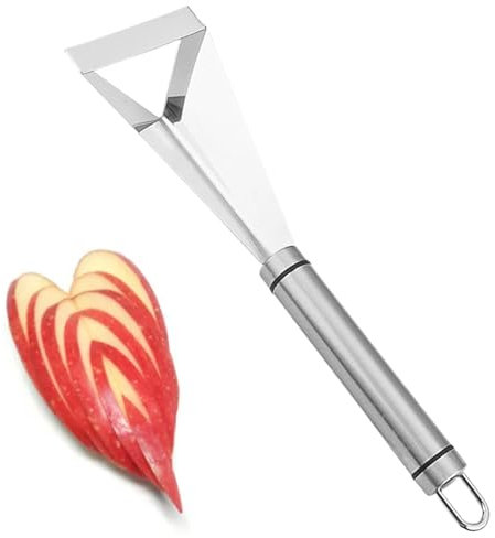Tagliafrutta da cucina, Tagliafrutta in acciaio inossidabile | Strumento per tagliare e intagliare la frutta a forma di V - Raccolta di frutta per scolpire strumento per modellare il cibo, gadget per