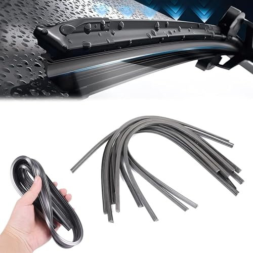 Gomma di Ricambio Universale per Tergicristalli - Strisce per Automobile 8 Pezzi, 700 mm - Evita Danni al Vetro