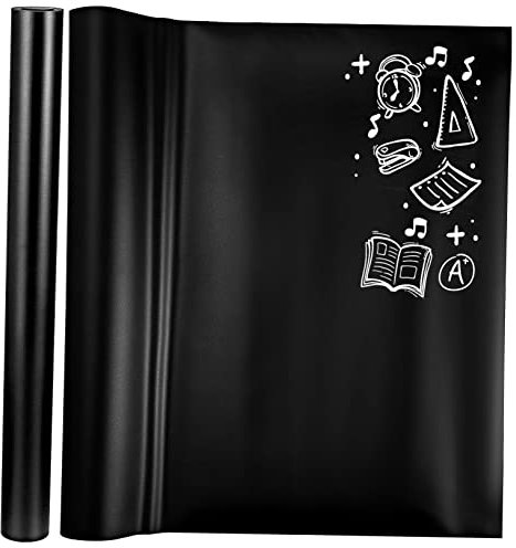 GRIRIW 2 Piezas película de pizarra etiquetas junta pintura de pizarra tablero de dibujo etiqueta engomada de la pizarra etiqueta engomada adhesiva de la pizarra de polivinilo