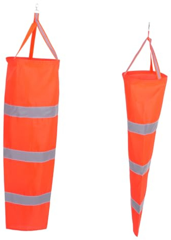 SEWOART 2piezas Veleta Naranja Mangas De Viento Reflectantes para Exteriores Indicador De Dirección del Viento para Jardín y Construcción