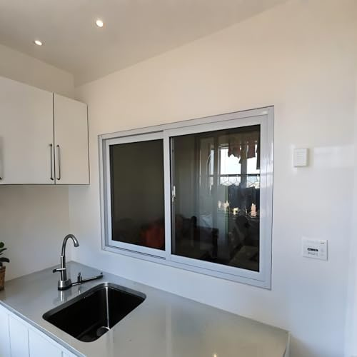 Generico Finestra Seminterrato, Finestra Esterna, Sostituzione Finestre per Case Mobili, Finestre Scorrevoli con Zanzariera, Copertura per Pozzetto Finestra(80x55cm)