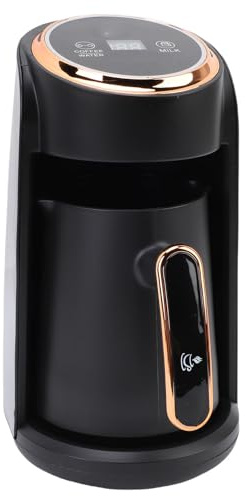 Denash cafeteras Turca, cafeteras Eléctrica de 600 W con Antidesbordamiento y Capacidad de 300 Ml para Preparar 4 Tazas para Uso Doméstico y de Oficina