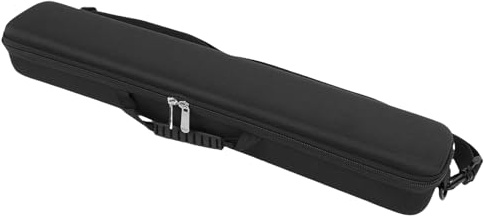 Fabater Borsa Porta Mulinello per Canna da Pesca, Borsa a Tracolla Portatile con Tracolla Regolabile Fino a 110 Cm e Fodera in Schiuma per Canne da Pesca e Mulinelli, Materiale Eva (Black)