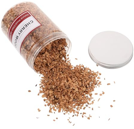 Artibetter Astillas de Madera de Cerezo para Ahumar Barbacoa 125g Trozos Naturales para Parrilla al Aire Libre Humo Aromático para Carnes Aves y Cócteles