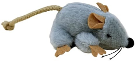 Gitekain Ratón De De Peluche para Gatos | Juego Interactivo con Cola En Movimiento | Juguetes De Peluche Gatos,para Uso Diario En Interior Y Exterior como Regalo para Mascotas Cumpleaños Y Vacaciones