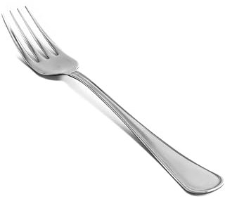 zanetti Set 12 Forchette da tavola in acciaio inox 18/C, modello Leonardo, confezione da 12 pezzi, made in Italy, Grigio