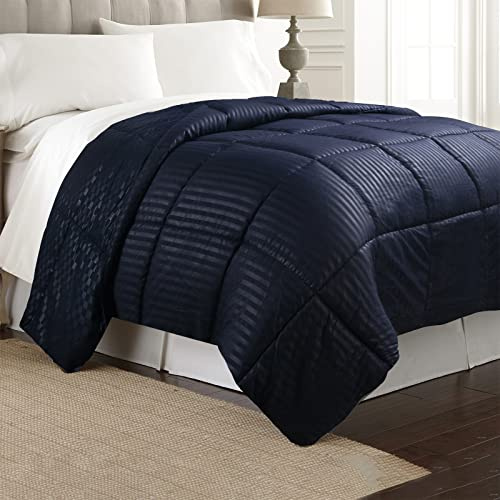 SAMPUR Couette Soft Luxe - Couette Légère 250 g/m² - Garnissage Microfibre Hypoallergénique (Bleu, 240 x 260 cm)