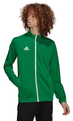 adidas Herren Entrada 22 Track Jacket, Team Green/White, L Long