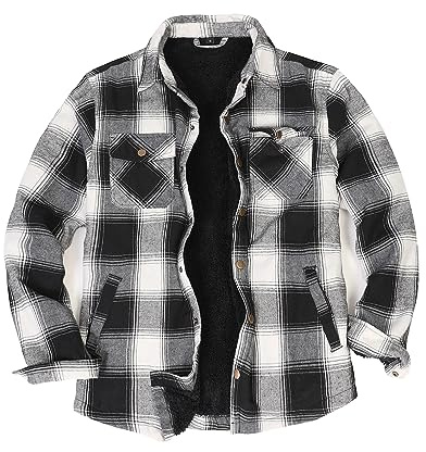 ZENTHACE Mens Flannel Shacket Jacket veste en flanelle pour hommes Homme