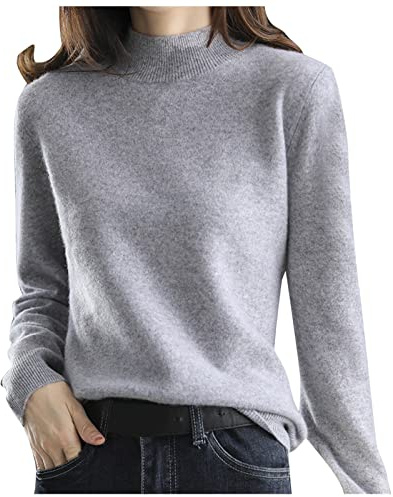 Shffuw Pull Cachemire Femme, Chic, Chaud, LéGer, Manches Longues, Col Rond, Et Elegant, Pull en Tricot, Elástique Top