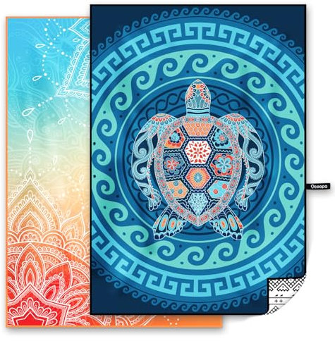 OCOOPA Pack de 2 toallas de playa de microfibra, secado rápido, toalla a prueba de arena, toalla ultraligera, absorbente, suave y fácil de cuidar para fitness, viajes, playa, natación, yoga, 200 x 145