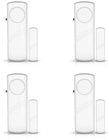 4PCS Home Security Alarms for Window Door 90 dB Sound Loud | Wireless Entry Alert Sensors for Safety Protection for House Store Office Safety Device for Kids and Elderly Family Members