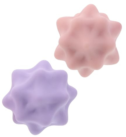 Zerodeko 2Pcs Spiky Muscle Massage Balls for Feet and Body Hard Trigger Point Tool for Fascial Massage Yoga Exercise and Circulation Relief Compact Set