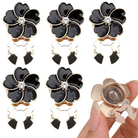 AEKZOX 5 Pezzi Copri Bottoni con Strass, Copri Bottoni Rimovibili per Maniche, Decorazioni Decorative per Pulsanti per Abito, Polsino, Smoking, Camicia, Fai da Te, Decorazione Festiva