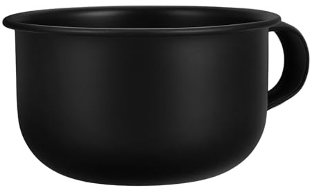 MAGICLULU Recipiente para Jabón de Afeitar de Aleación con Asa, Cuenco Compacto para Espuma de Afeitado para Hombres, Accesorio de Afeitado Duradero y Ligero, Adecuado para Viajes y Cuidado