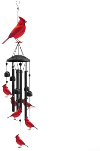 Giochi a vento in metallo per uso esterno con motivo di uccelli intagliati a mano, decorazione musicale resistente alle intemperie per giardino, balcone e terrazza