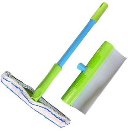 Aquablade Fönsterrengöringskit - Aqua Blade Squeegee Cleaner, Roterbar Silikon Skrape Och Microfiber Scrubber, Multifunktionella Glasrengöringsverktyg För Inomhusdusch I Hushållsbadrum, Spegeldörr