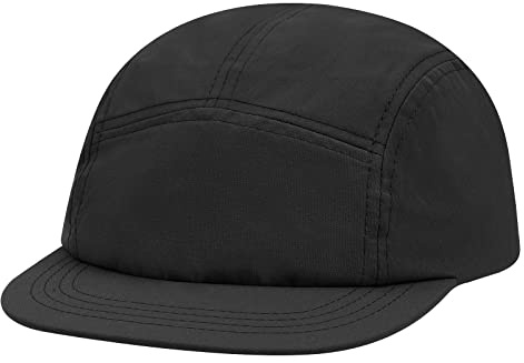 Clape 5 Panel Short Peak Baseball Cap for Mens Women Flat Brim Hat