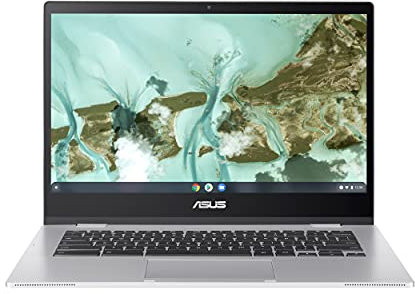 ASUS CX1400CNA-AS44FV Chromebook CX1, 14 Full HD NanoEdge Display, Intel Celeron N3350 Processor, 64GB eMMC, 4GB RAM, Chrome OS, Transparent Silver, CX1400CNA-AS44FV