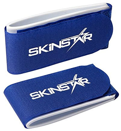 SkinStar SKIHALTER Klettband Skibänder Klett Ski Strap Clip Klettverschluss 1 Paar