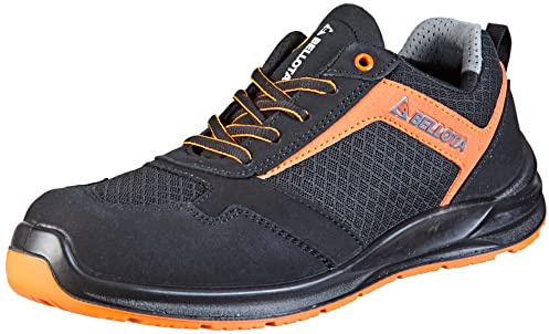 Kollon Säkerhetssko Flex Nitro S1P Orange / FTW0544BOS1P, Industriell sko Män, Svart, Orange, 44 EU, Svart Orange, 44 EU bred
