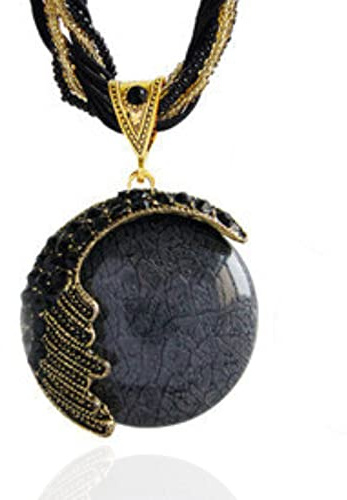 RIXERKOC Retro Vintage Collar Bohemio para las mujeres de las muchachas de la declaración de Bohemia de cuentas de color turquesa Rhinestone colgante collar de joyería de moda