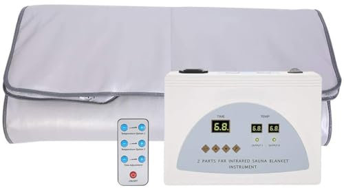 XJZHANG Couverture De Sauna Infrarouge Lointain, Machine De Thérapie De Désintoxication pour Sauna pour Perte De Poids, Détoxifie La Beauté, Réduit L'excès De Graisse Corporelle, Élimine Efficacement