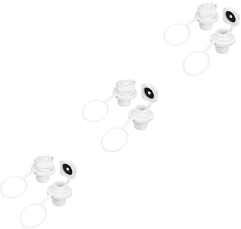 BESPORTBLE 6 STK Ventilschraubenspitze Kajak Spiralmatratze Luftventile Für Boote Ersatz-luftventil Für Schlauchboot Luftmatratzenventile Luftventile Für Schlauchboote Plastik Weiß