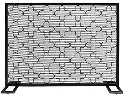 CCKUHN Pare-feu, Pare-feu pour cheminée et poêle Pare-étincelles de cheminée Autonome Panneau de feu en Fer Simple Grille de sécurité pour cheminée