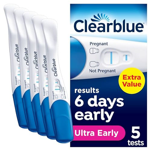 Clearblue Pregnancy Tests, Early Detection Pregnancy Test, Results 6 Days Early, 99% Accurate Results, 5 Tests, Packaging May Vary