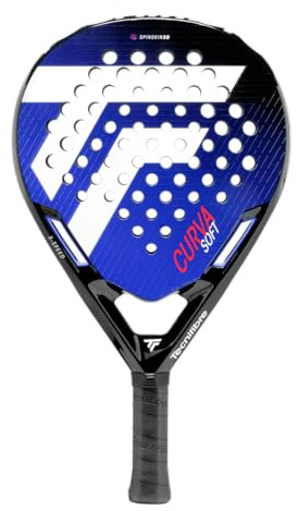 Tecnifibre Mjuk kurva, halvprofessionell padelracket, 355–375 g, tårform