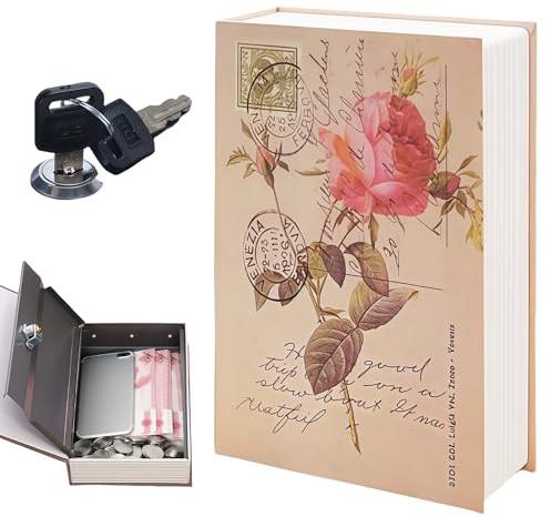 GOEDCH Dizionario cassaforte nascosto: 24 x 15,5 x 5,5 cm scatola segreta cassaforte, dizionario scomparto nascosto, variante chiave, luogo di archiviazione sicuro per denaro, documenti e gioielli