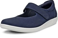 ECCO Zapatos Planos Soft 2.0 Mary-Jane para Mujer, Color Marino, Talla 4.5 de Reino Unido