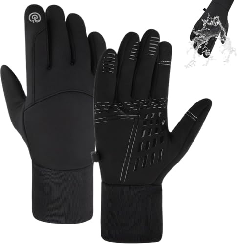 Pluvyze Guantes de Correr para Pantalla Táctil,Guantes Ciclismo,Guantes de Invierno con Tacto Impermeable, Resistente al Viento, Pantalla