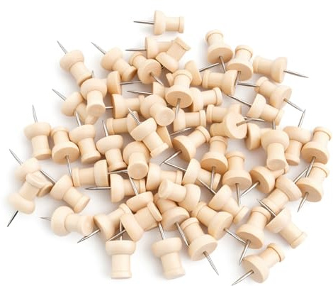 120 Pcs Drawing Pins for Wood & Cork Board | Ideal for notice boards, maps, DIY arts & crafts. Also suitable as thumbtacks and push pins for wood walls.