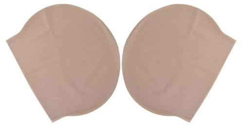 HAMPPLIES Gorra Calva de Látex Elástica Color Piel 2 Piezas para Cosplay y Maquillaje Teatral, Cubierta Realista para Disfraz de Halloween y Fiestas de Máscaras