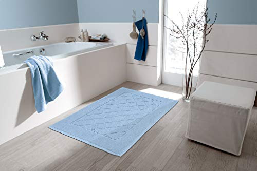 Kleine Wolke , 3016723442, Frottier-Vorleger 50x 70 Azur 100% Baumwolle