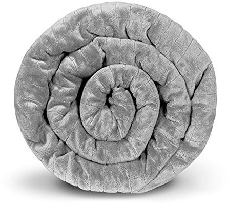 GRAVITY TherapieDecke Gewichtsdecke - Grauer Kuscheliger Standardbezug für Erwachsene/Jugendliche Für besseren Schlaf, Größe: 135x200 cm