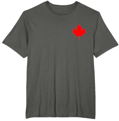 Flag of Canada Red Maple Leaf Canadian Flags Men Women T-Shirt