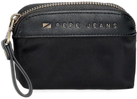Pepe Jeans Morgan Porte-Monnaie Noir 11,5 x 8,5 x 1,5 cm Polyester et PU by Joumma Bags, Noir, Talla única, Porte-Monnaie